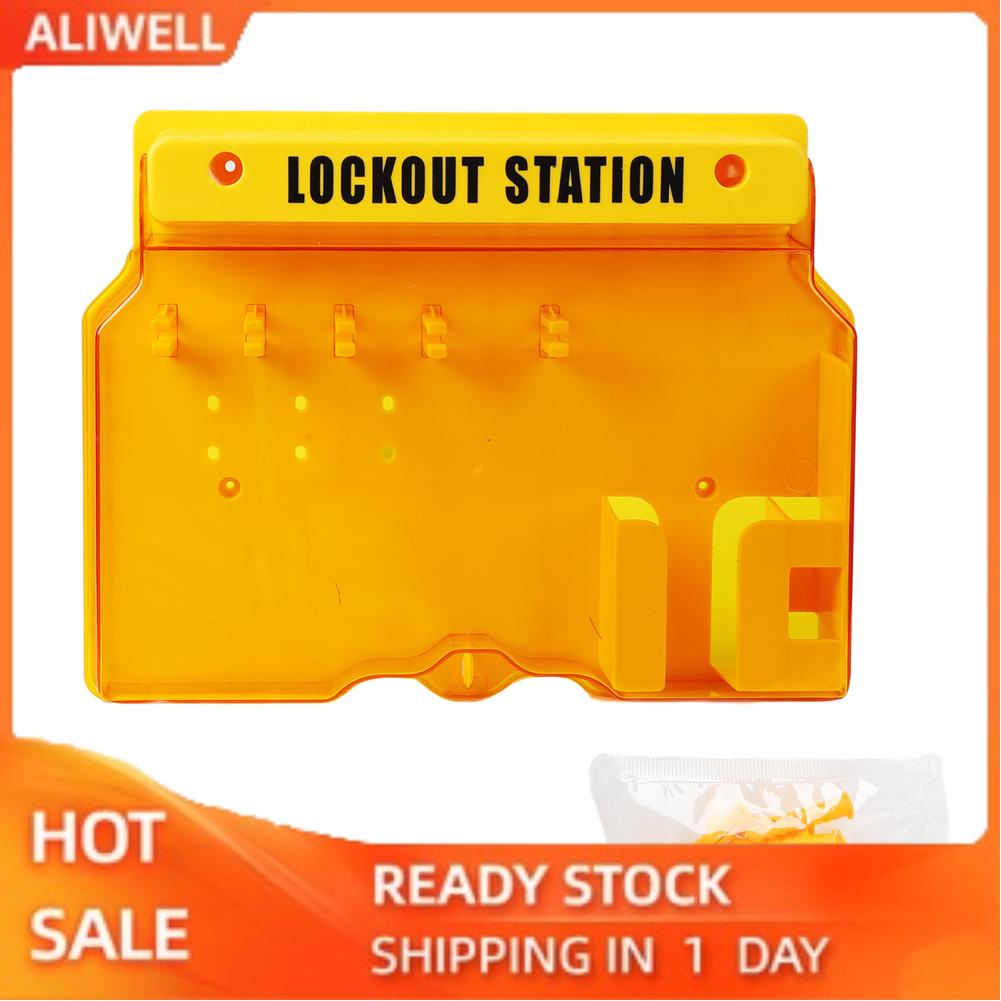 Aliwell Lockout Tagout Station Kit 5 Lock Bit Heat Resistant