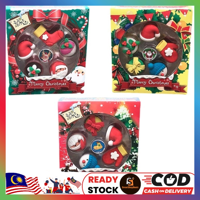 SSDZ Christmas Erasers Kids Christmas Themed Erasers Set Christmas