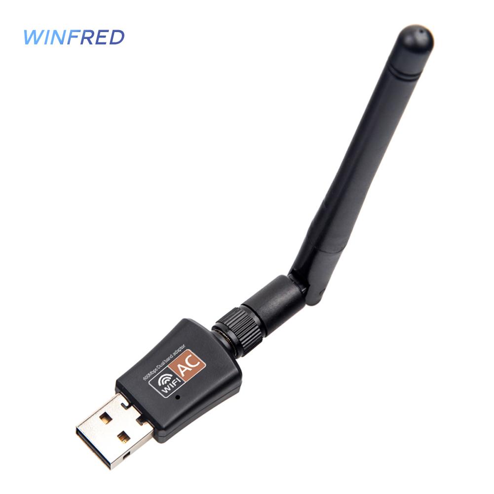 600Mbps Dual Band 5GHz Wireless Lan USB PC WiFi Adapter w/ Antenna 802.11AC * [winfreds.my