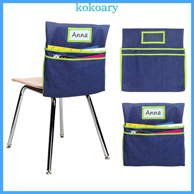 KOK Classroom Chair Organizer with Name Card Slot Seat Sacks School