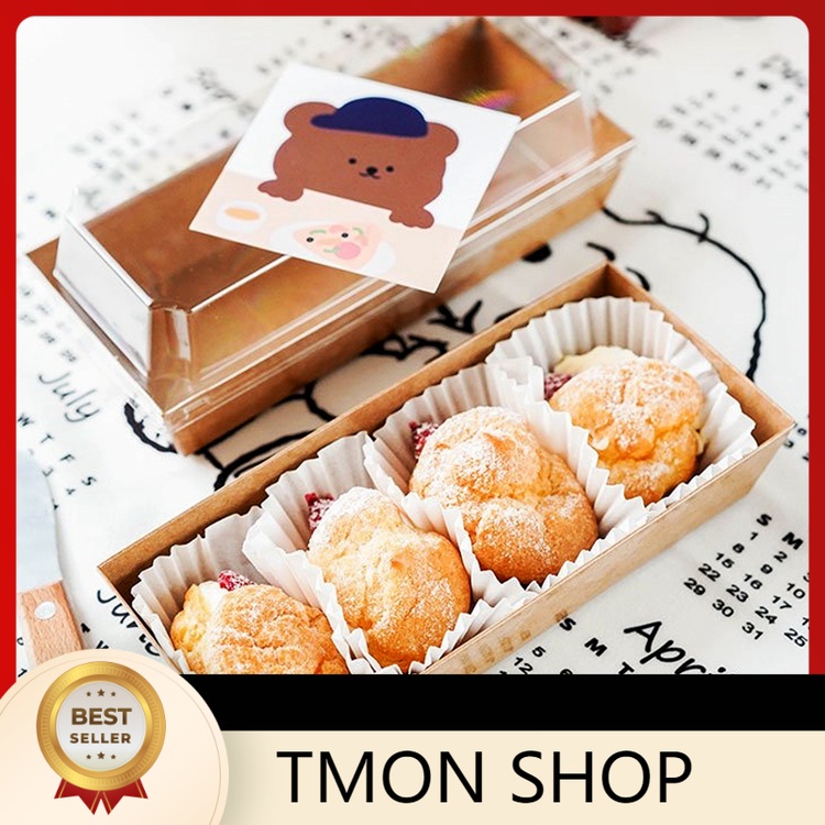 Bakery Paper Box Square Rectangular Box Donut Box Cake Box Kotak Kek ...