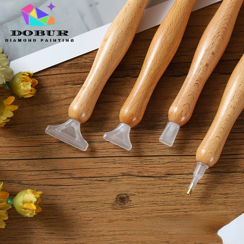 DOBUR | Diamond Painting Tool | Solid Wood Dot Drill Pen 5D DIY with ...