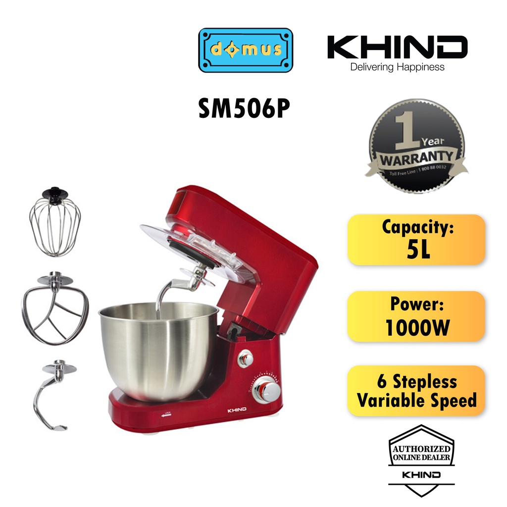 Khind Powerful Stand Mixer Red (5L) SM506P Shopee Malaysia