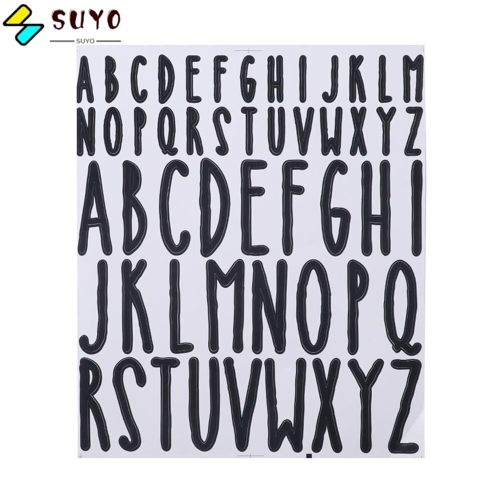 SUYO 10sheet English Letter Stickers, Vinyl Letter Vinyl Letter