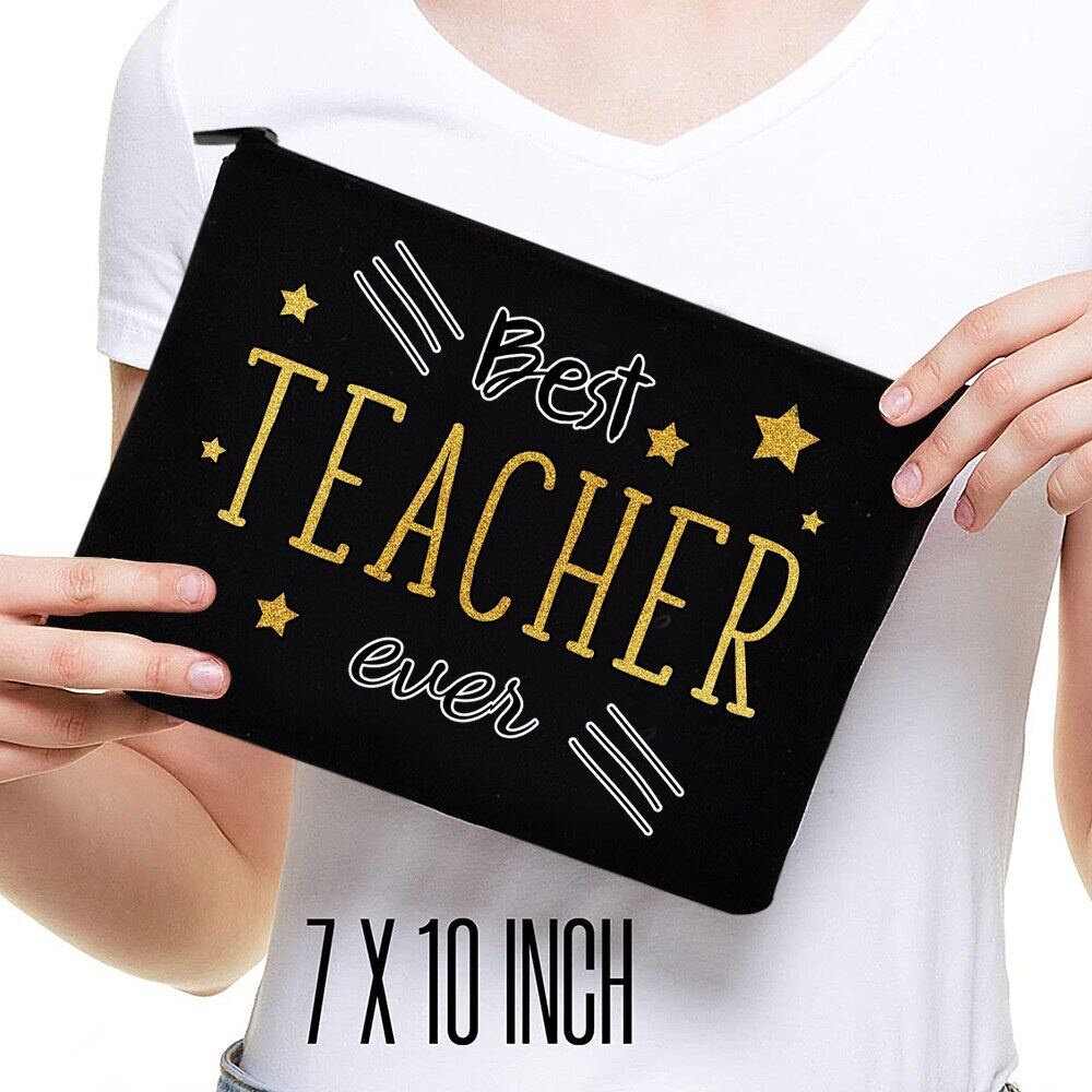 Teacher Gift Makeup Organizer Bags Canvas Cosmetic Pouch Gifts for ...
