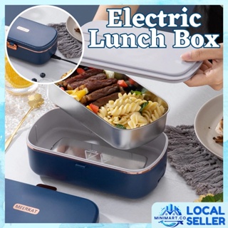 Bear DFH-B20J1 Smart Self Heated Lunch Box, Mini Hot Pot, Leakproof Plug-in  Lunch Box with Keep Warm Function, Blue, 2L