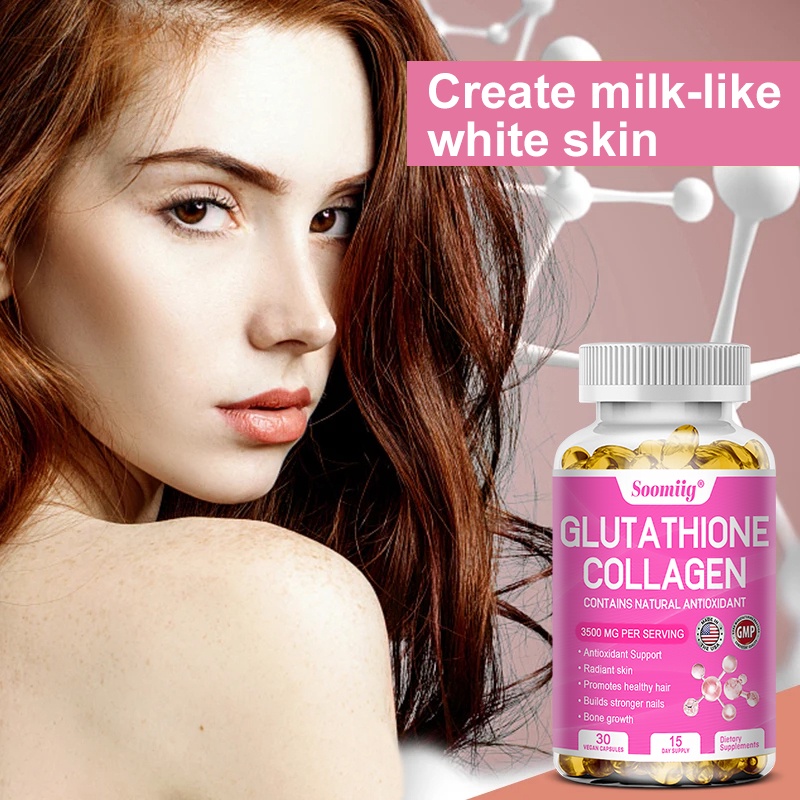 soomiig glutathione collagen Soomiig Glutathione Collagen - 3500mg, Anti-Aging, Whitening, Skin, Hair &  Nail Health Support, Promotes Bone Growth