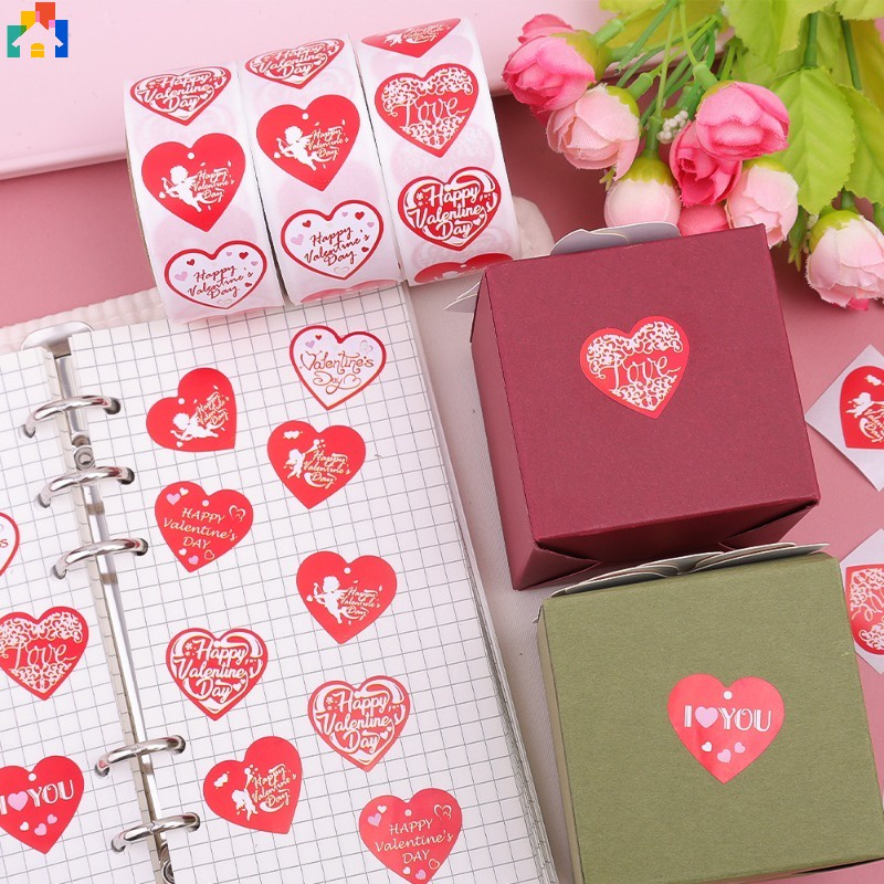 500pcs Glitter Heart Stickers for Envelopes Valentine's Day Sparkling Heart  Stickers Decorative Love Stickers Holiday Decoration