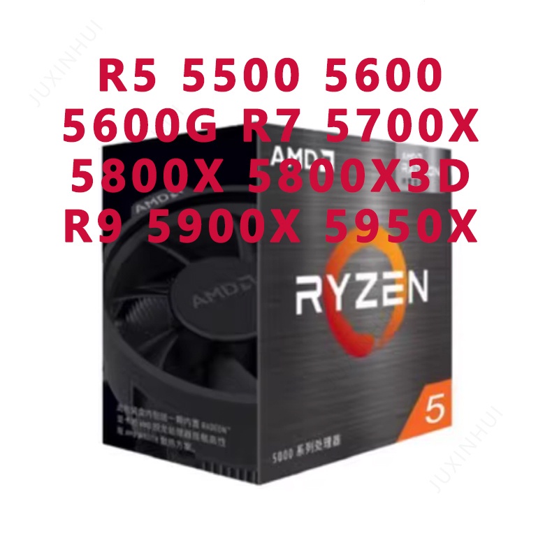 CPU ADM Ryzen R5 5500 5600 5600G R7 5700X 5800X3D R9 5900X 5950X AM4 ...