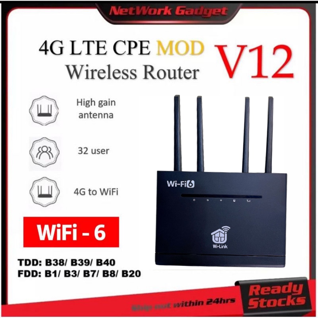 (NEW) Modem Modified Unlimited Hotspot V12 . 4G LTE Router MOD Wifi