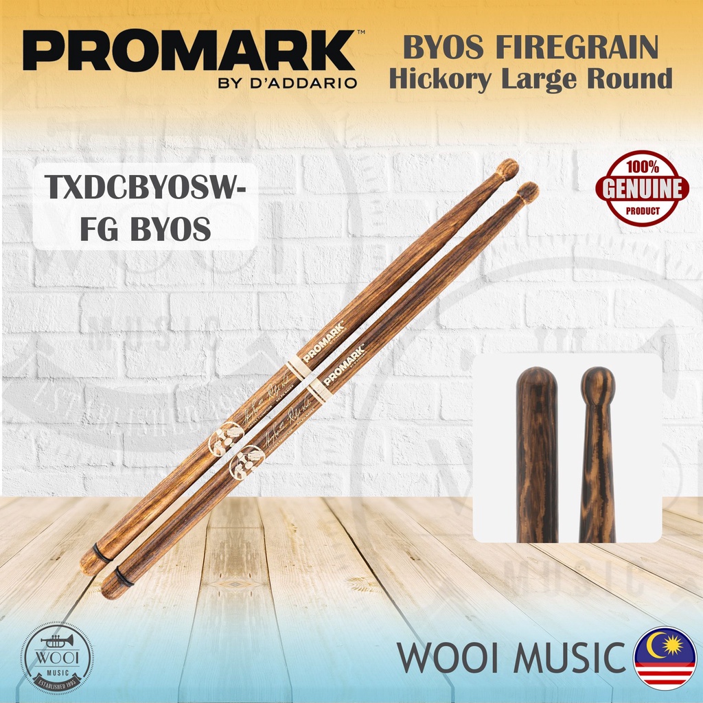 Promark TXDCBYOSW-FG BYOS Signature FireGrain Hickory Marching Snare ...