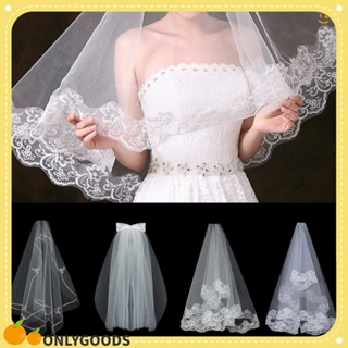 Bridal Veil Women's Tulle Simple Elegant Bachelorette Party Lace Wedding Veil with Comb, Hair Brush for Wedding Party,Temu