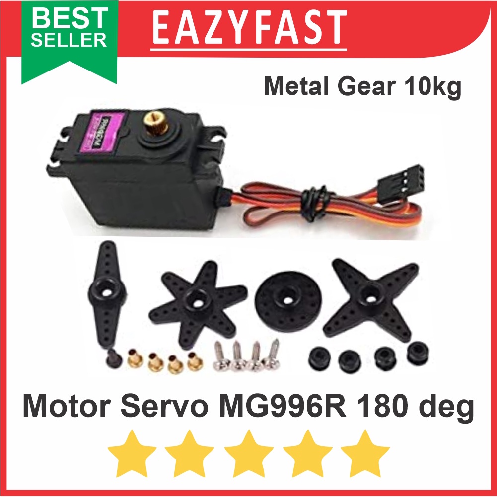 Servo Motor MG996 Full Metal Gear 10Kg MG 996 Tower Pro MG996R Digital ...