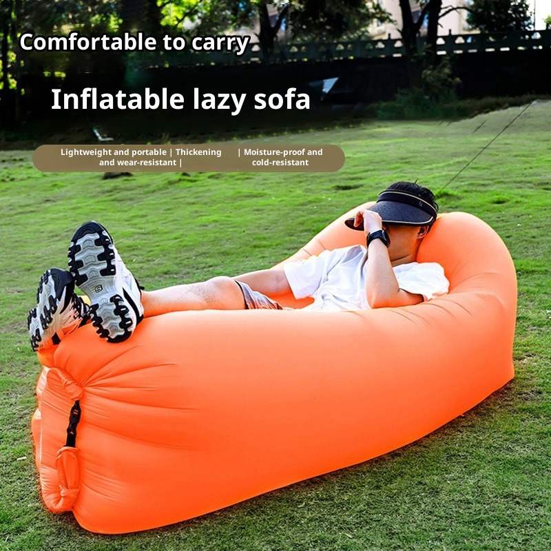 Portable air cushion inflatable sofa folding single outdoor lazy sofa