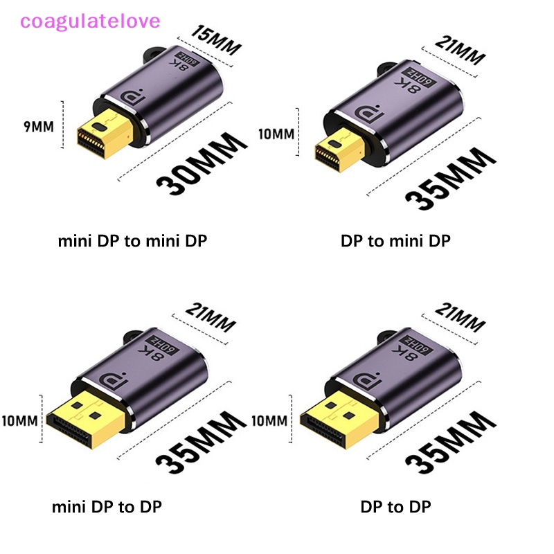 coagulatelove Mini DP To Displayport 1.4 Adapter Converter 8K@60Hz Bi ...