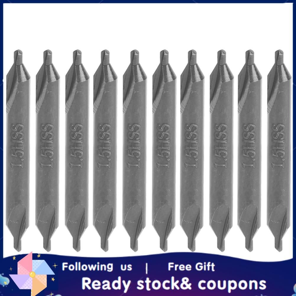 Xiyijia 10 Pcs Center Drill Countersink Pilot Bit Lathe Set A‑Type HSS