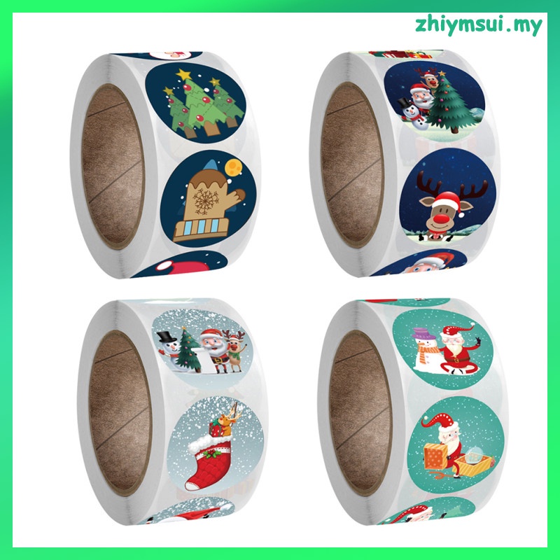 Christmas Sealing Stickers Holiday Stickers: 4 Rolls Christmas Envelope ...