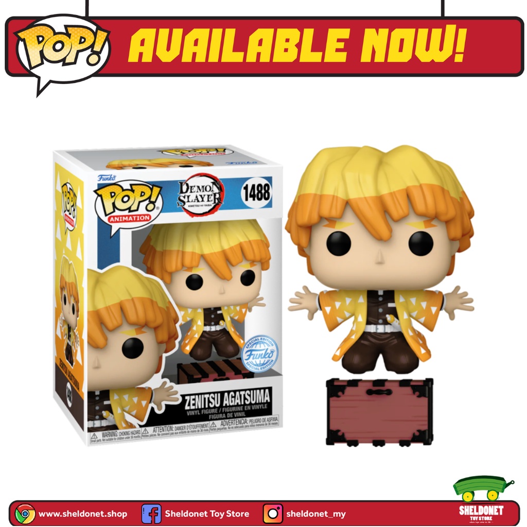 Funko Pop! Animation: Demon Slayer - Zenitsu Agatsuma With Box ...