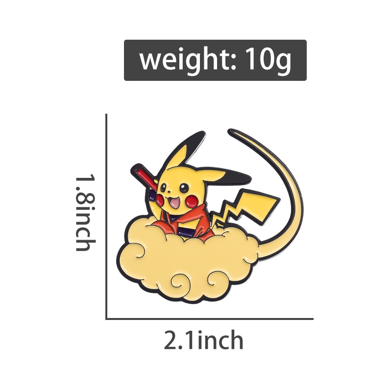Cartoon Pokemon Pikachu Enamel Pin Anime Game Brooches Pocket Monster ...