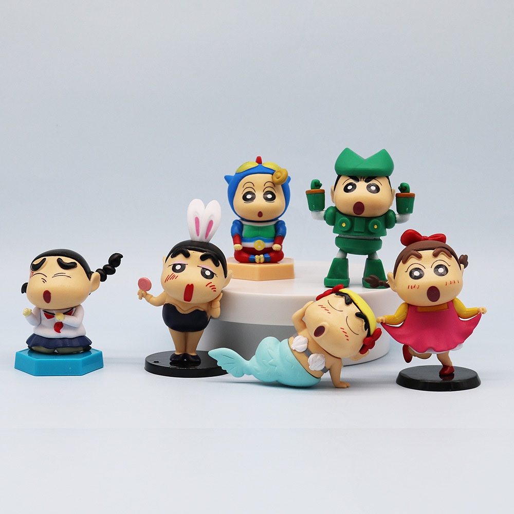 6 pcs Crayon Shin-chan Anime Action Figure Plastic Model Funny Party Nohara  shinnosuke Collection Statue Toy For Birthday Gift Blind Box Cartoon Car  Decoration Desktop Ornaments | Shopee Malaysia