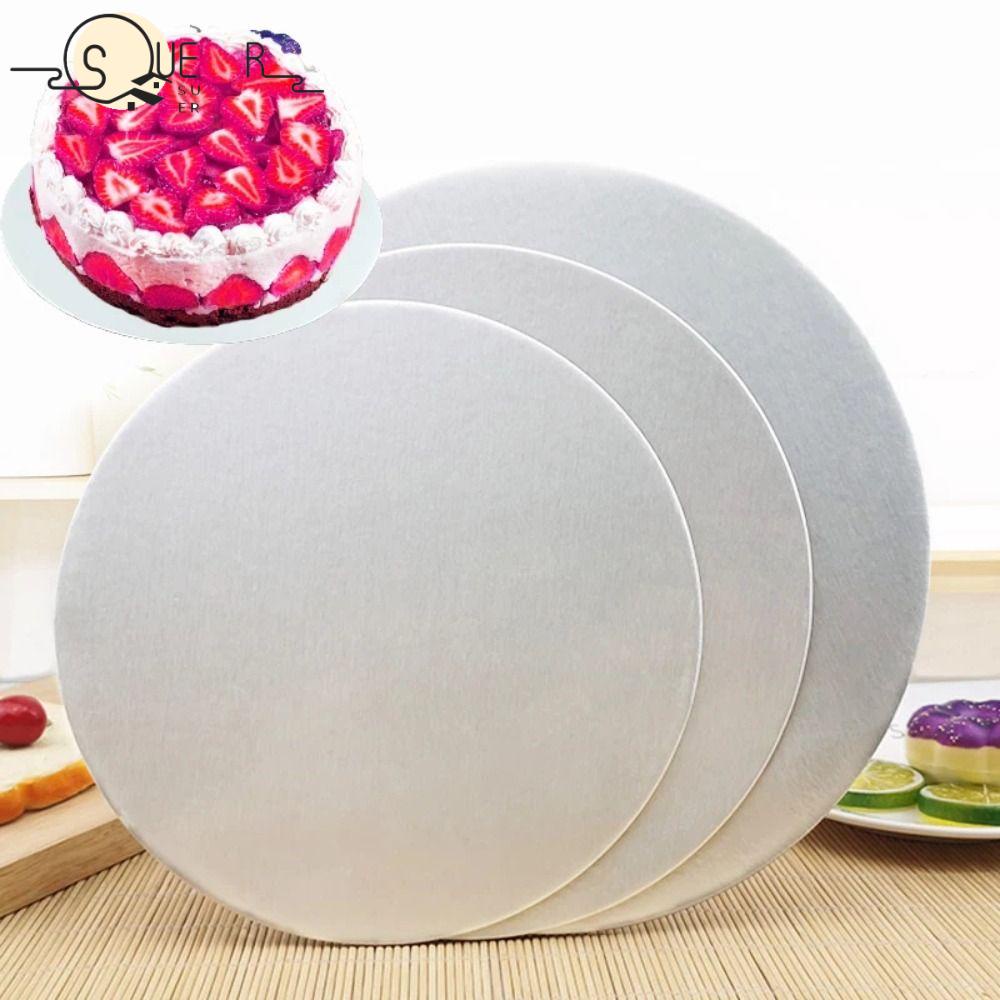 SUEREN Round Cakeboard, 21-30CM Mousse Dessert Stand Cake Board Base ...