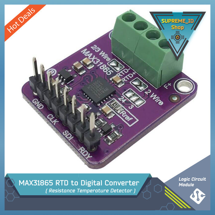 Max31865 RTD to Digital Converter (Resistance Temperature Detector ...