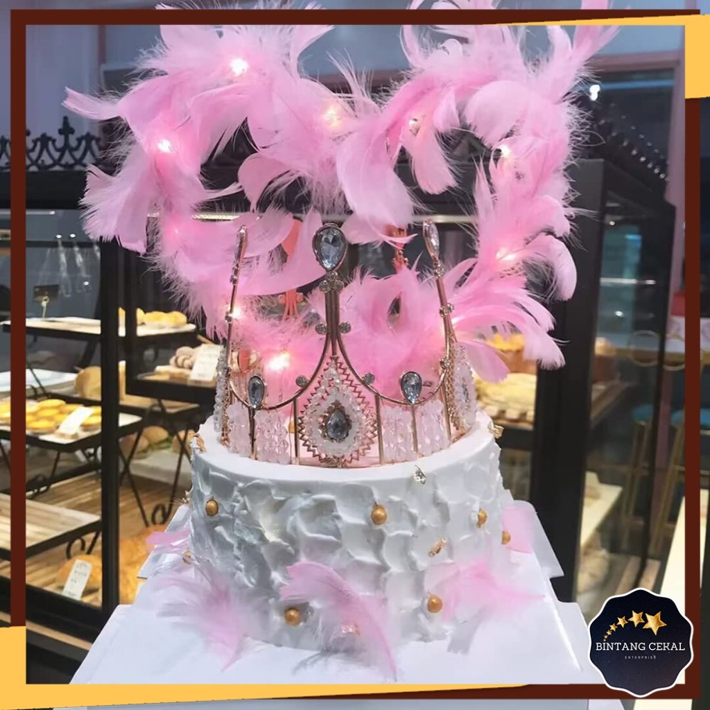 BC Elegant Angel Feather Wing Cake Topper Decoration Wedding Birthday ...