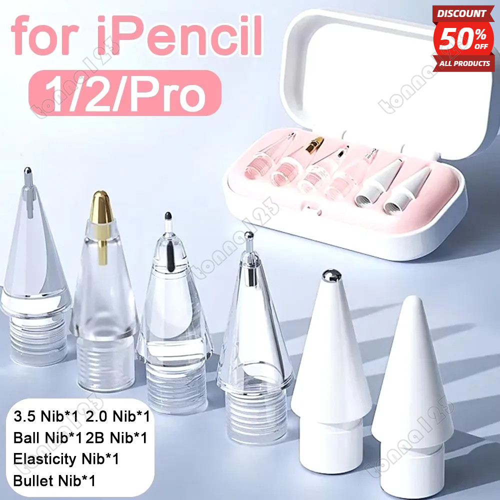 (Local spot goods)6 Pcs Replacement Pencil Tips for Apple Pencil 1/2th ...