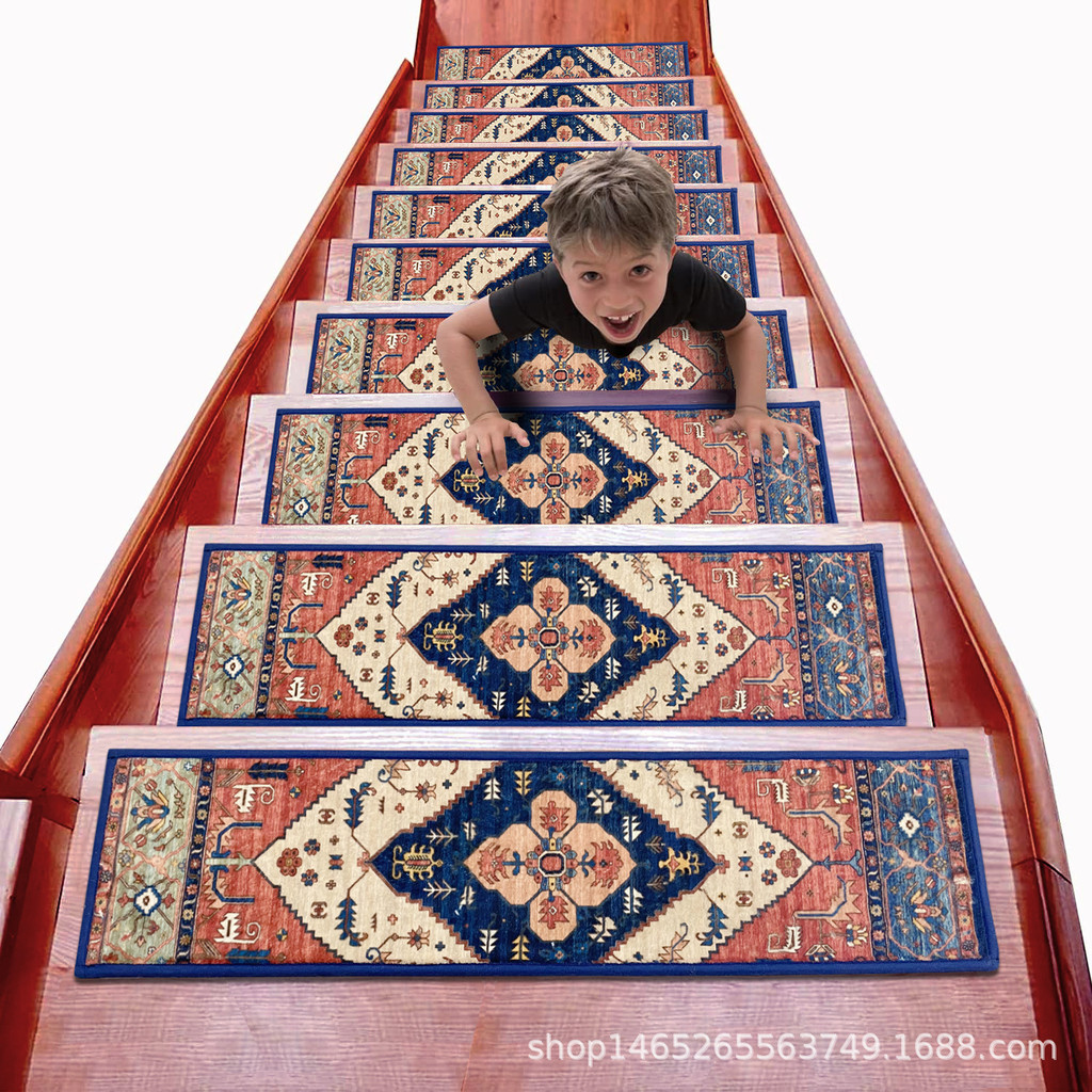 Doniel Printed Stair Mat Step Mat European Stair Carpet Stair Sticker ...