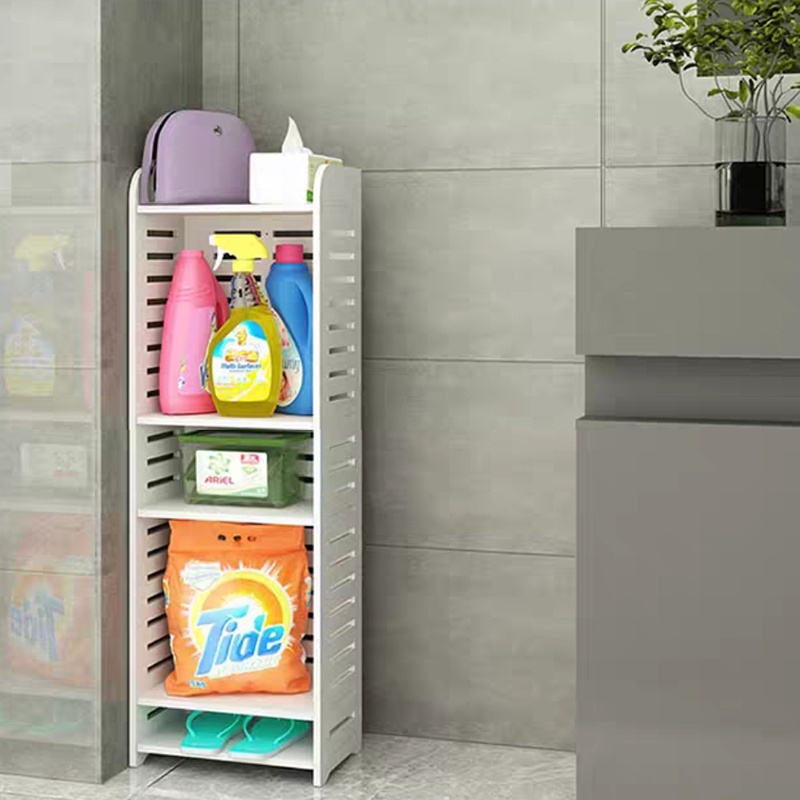 Bathroom multilayer floor rack toilet shampoo laundry detergent storage ...