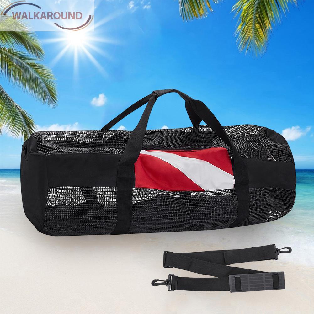 [walkaround.my] Portable Sports Duffle Bag Extra Large Mesh Dive Beach