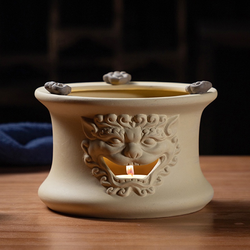 Creative Tea Stove Natural Mud Candle Heater Teapot Base Vintage