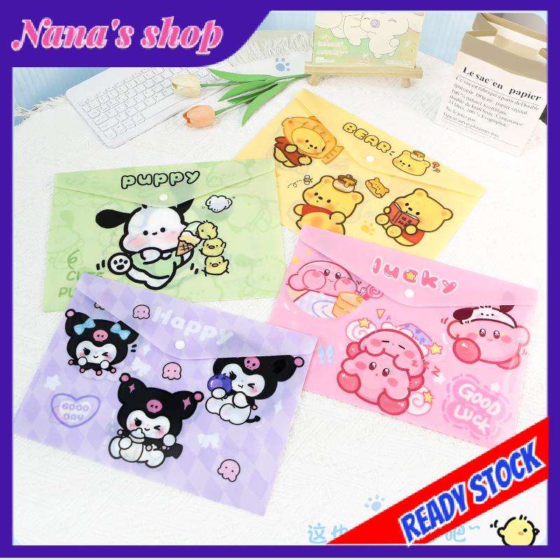 Sanrio Cute A4 Student File Bag, Test Paper Storage Bag, Transparent ...