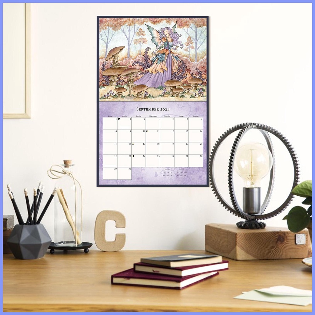 2024 Fairy Wall Calendar Colorful Writable Monthly Calendar for 12