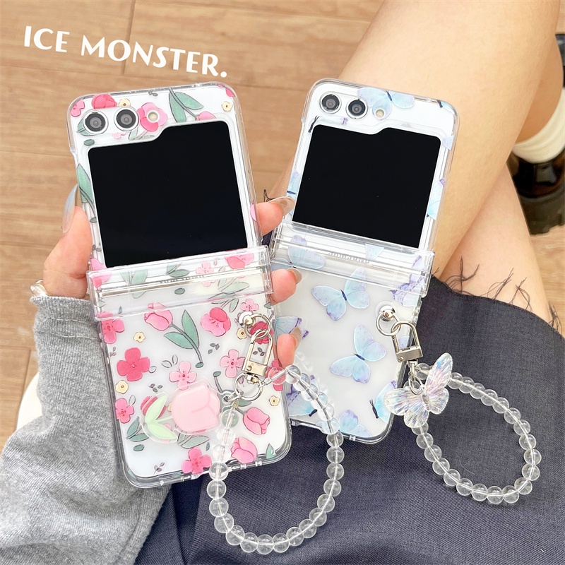 Cute Flip Casing for Samsung Galaxy Z Flip5 Cartoon PC Transparent ...