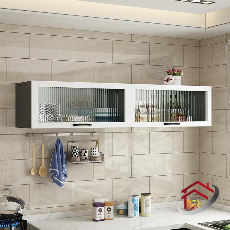WallMounted Kitchen Glass Door Storage FlipUp Door Wall