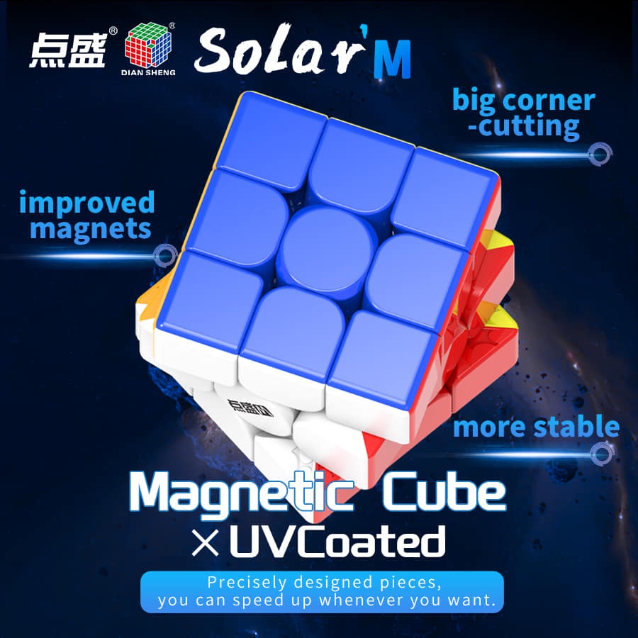 Diansheng Solar System UV 2x2 3x3 Magnetic Color Magic Cube ...