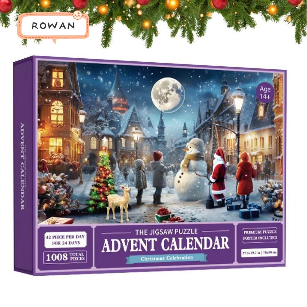 ROWAN Countdown Advent Calendar, Christmas 1008pcs Jigsaw Puzzle, Gift