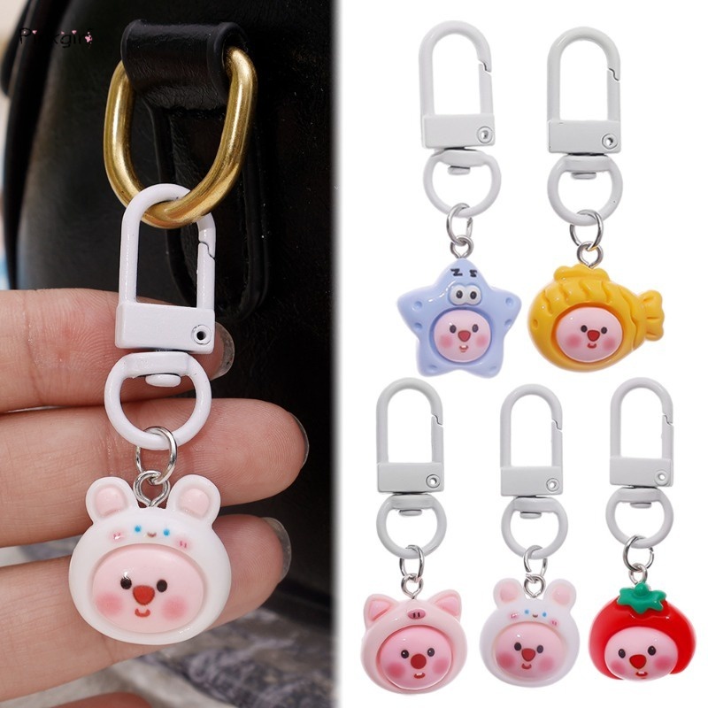 Korean Cute Small Candy Color Beaver Keychain for Women Girl Sweet ...