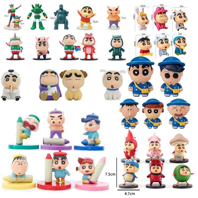 2/4/5/6 Pcs/Set Crayon Shin-chan Shinnosuke Nohara Himawari Nohara ...