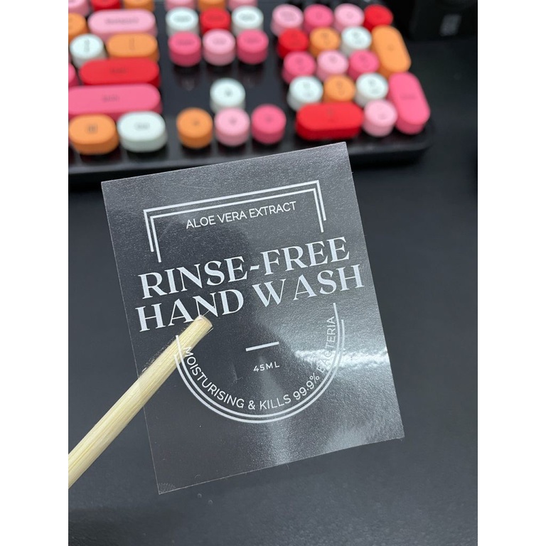 Transparent Sticker White ink Pelekat Lutsinar Cetakkan Bewarna Putih ...