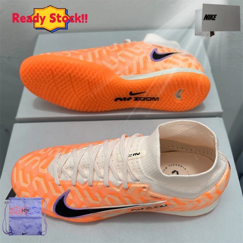 Futsal soccer shoes niike Mercurial Superfly 9 elite metalic bomber