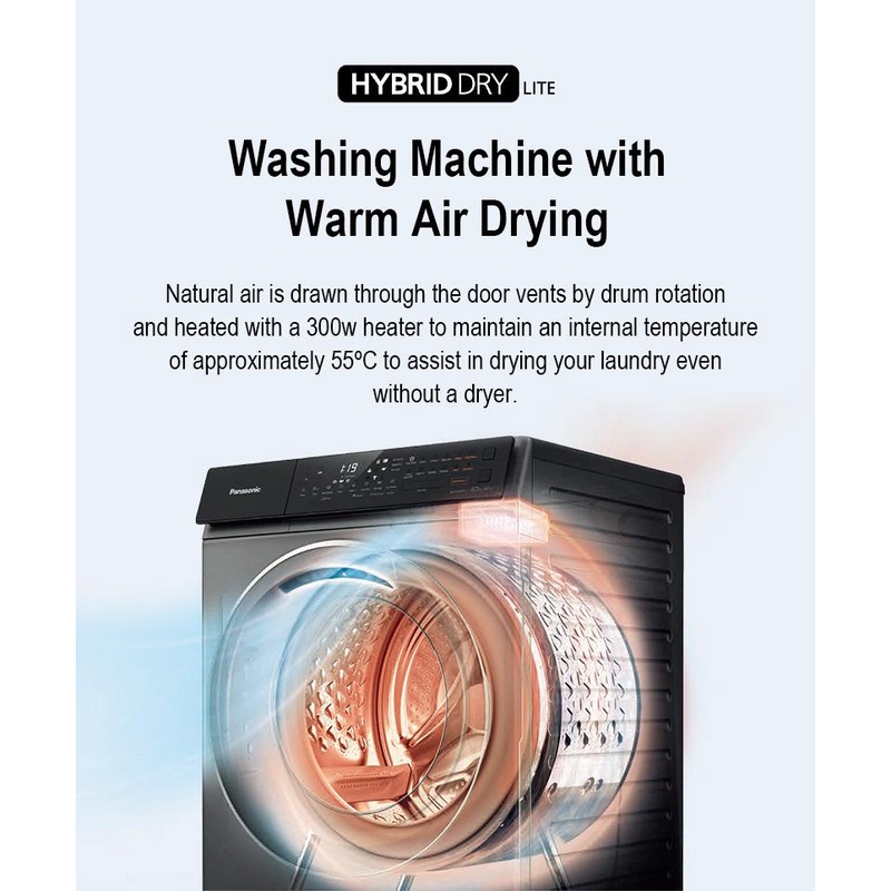 Panasonic air dry store washing machine