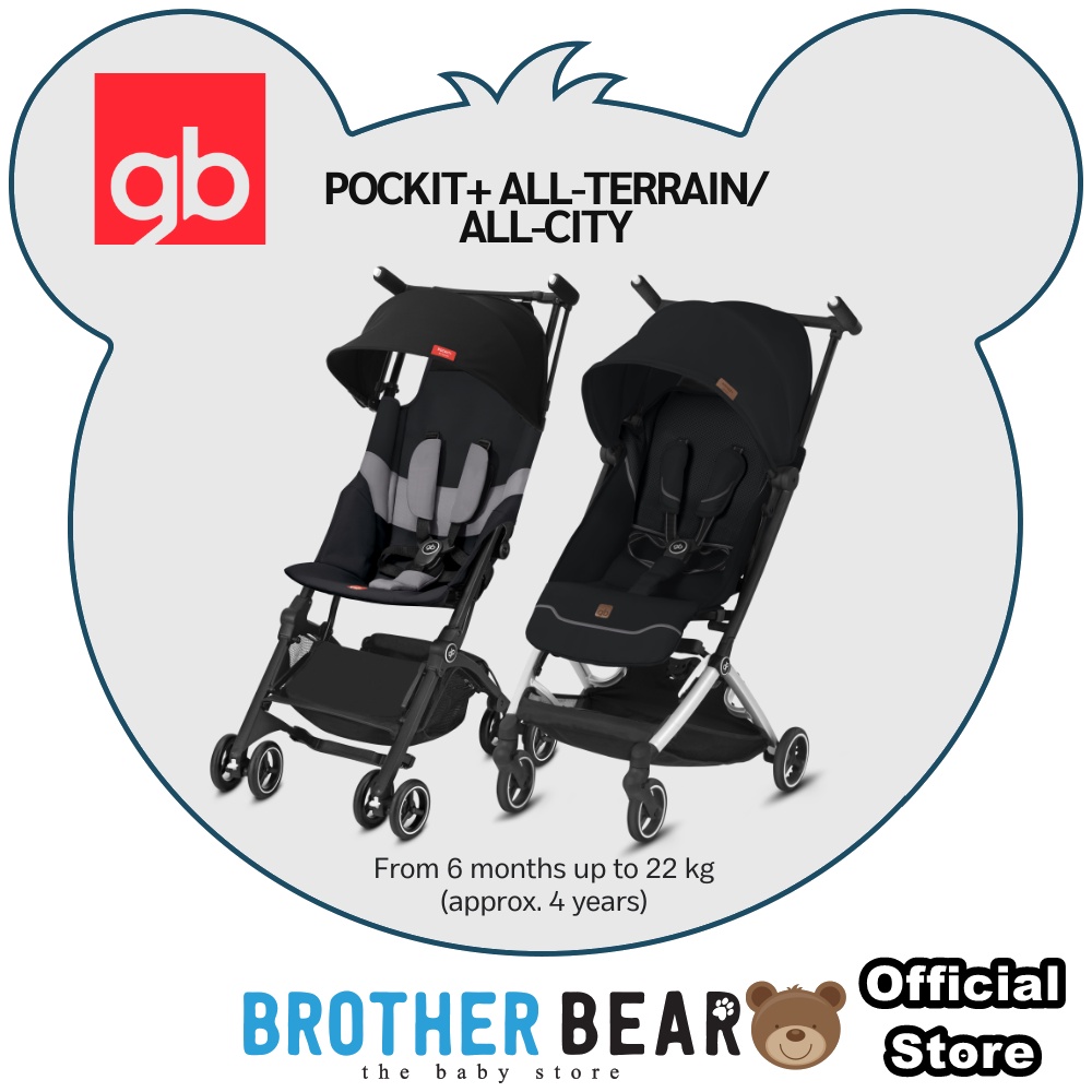 Gb Pockit All City Compact Stroller In Velvet Black