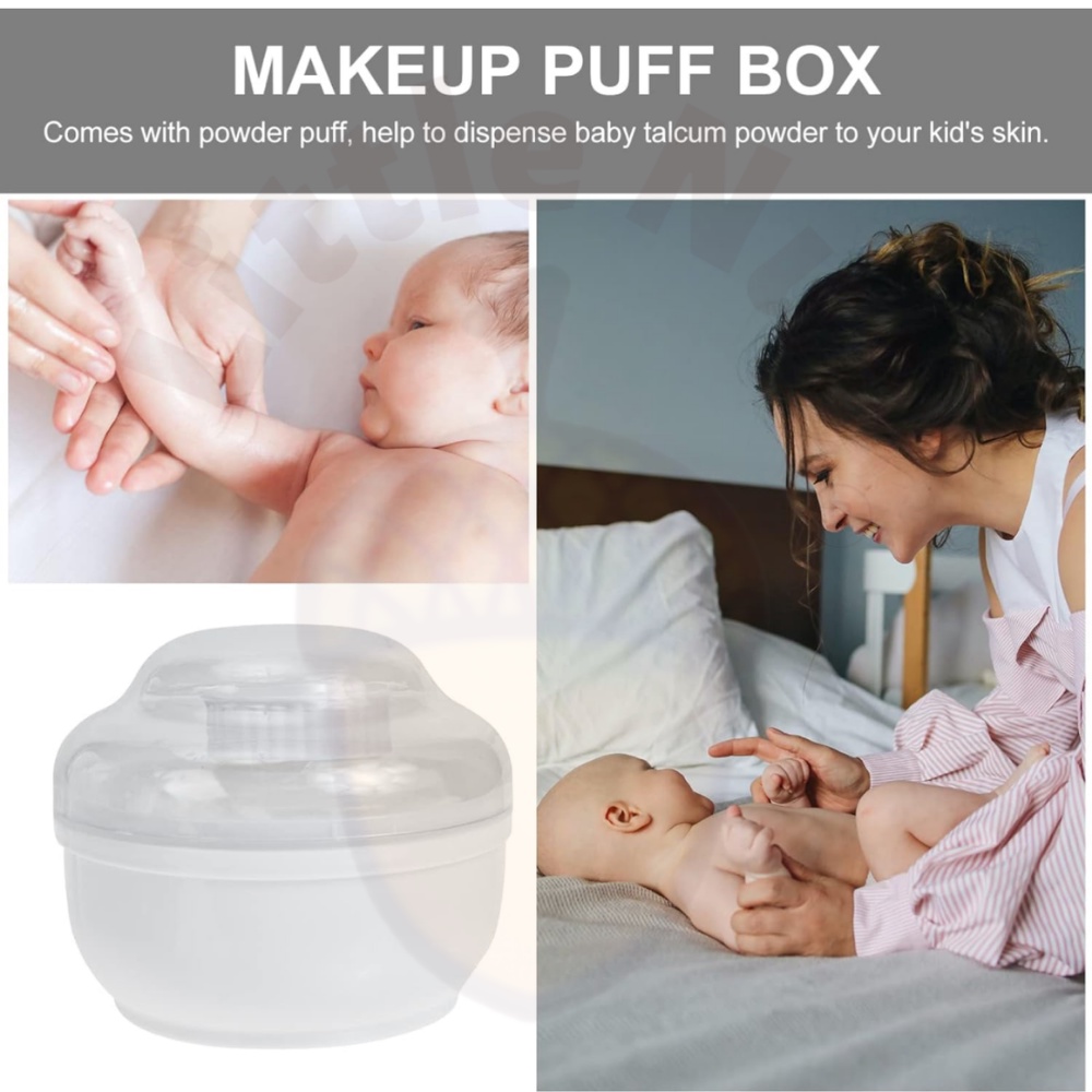 BEKAS BEDAK Powder Puff Case Baby Body Powder Case Talcum Powder Puff ...