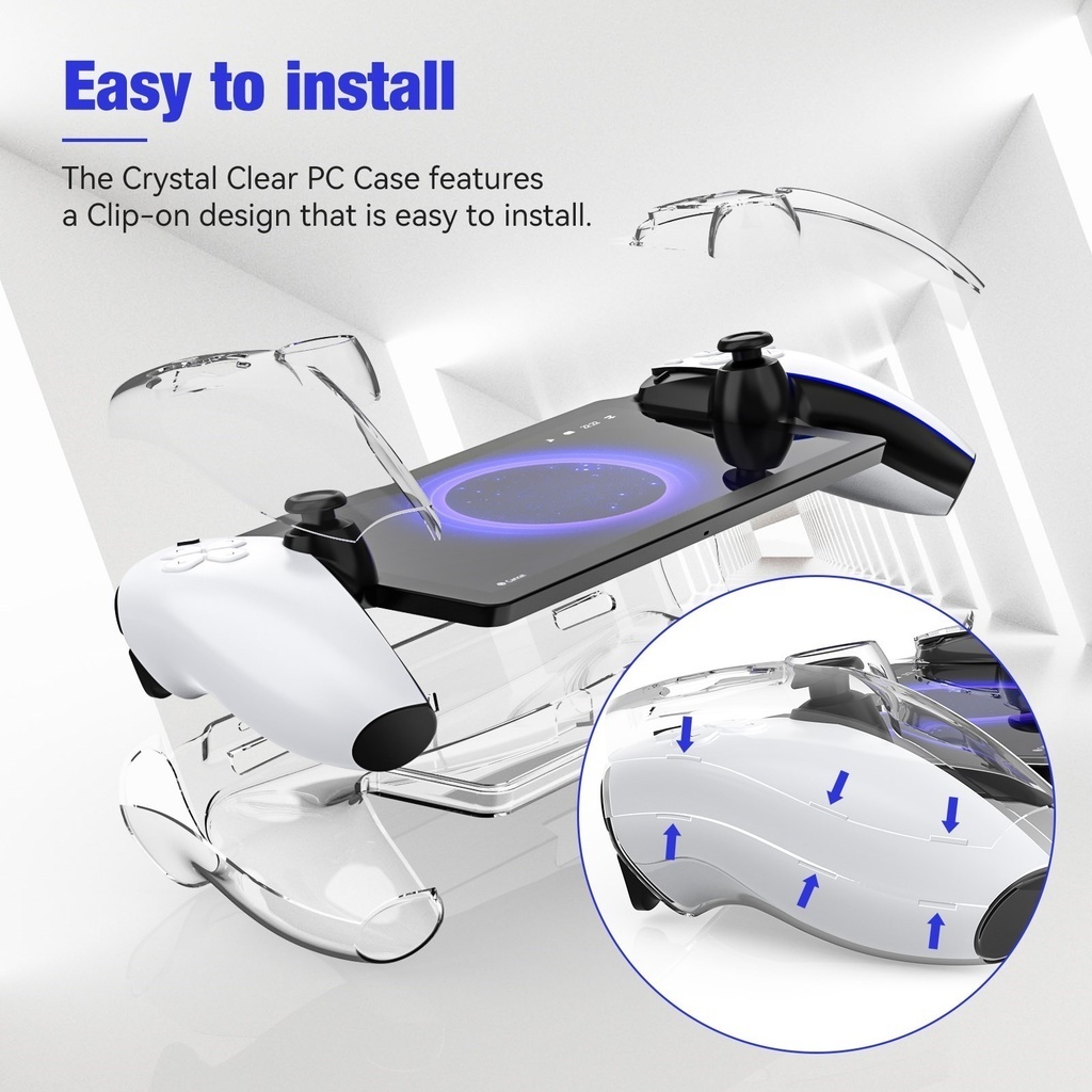For PS5 Crystal Skin ABS Protector Cover Case For PS5 PlayStation5 ...