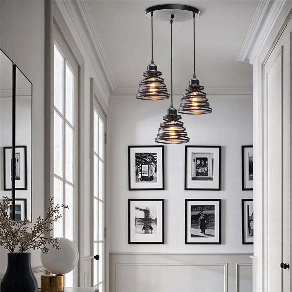 Modern Black Pendant Lights Dining Lamps Lampu Gantung Siling Ceiling ...