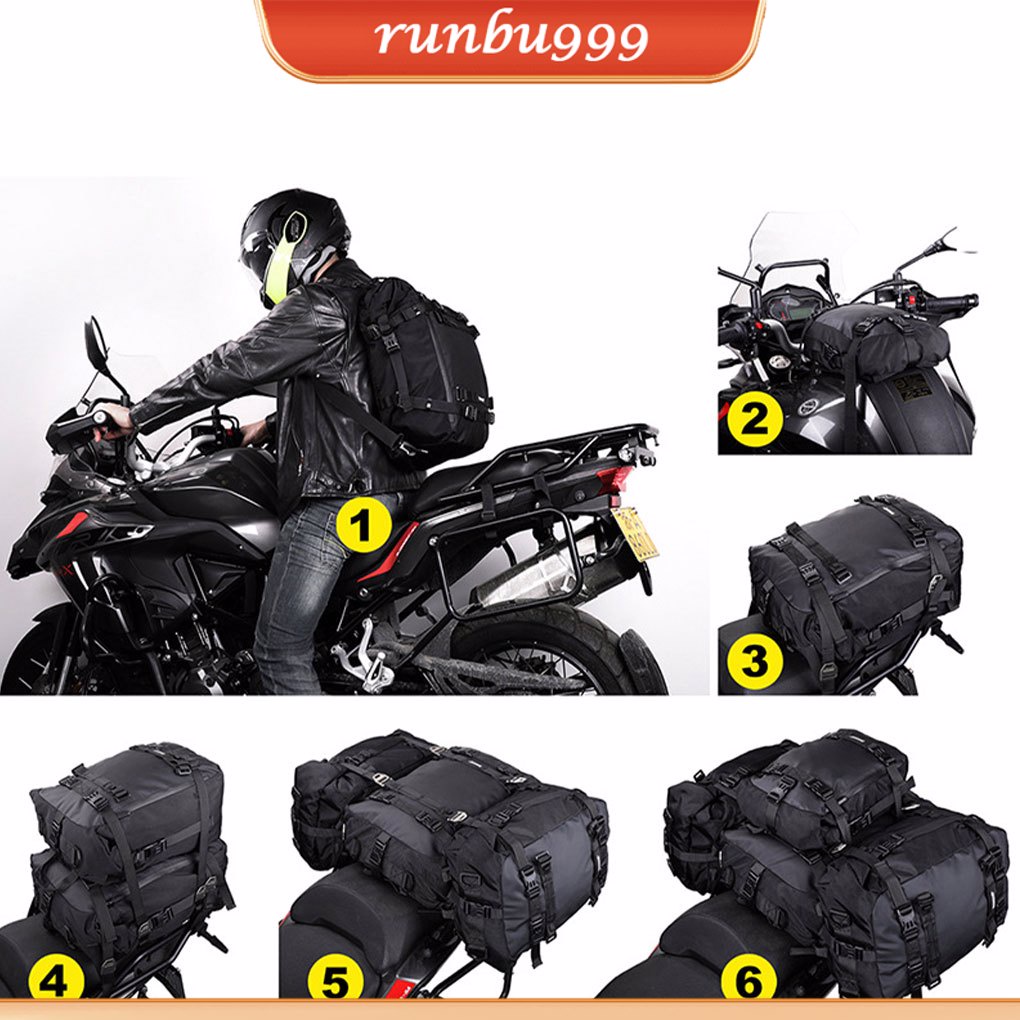 1/2 Motor Panniers Bag 10L Waterproof Bumper Rear Pack Trunk Seat ...