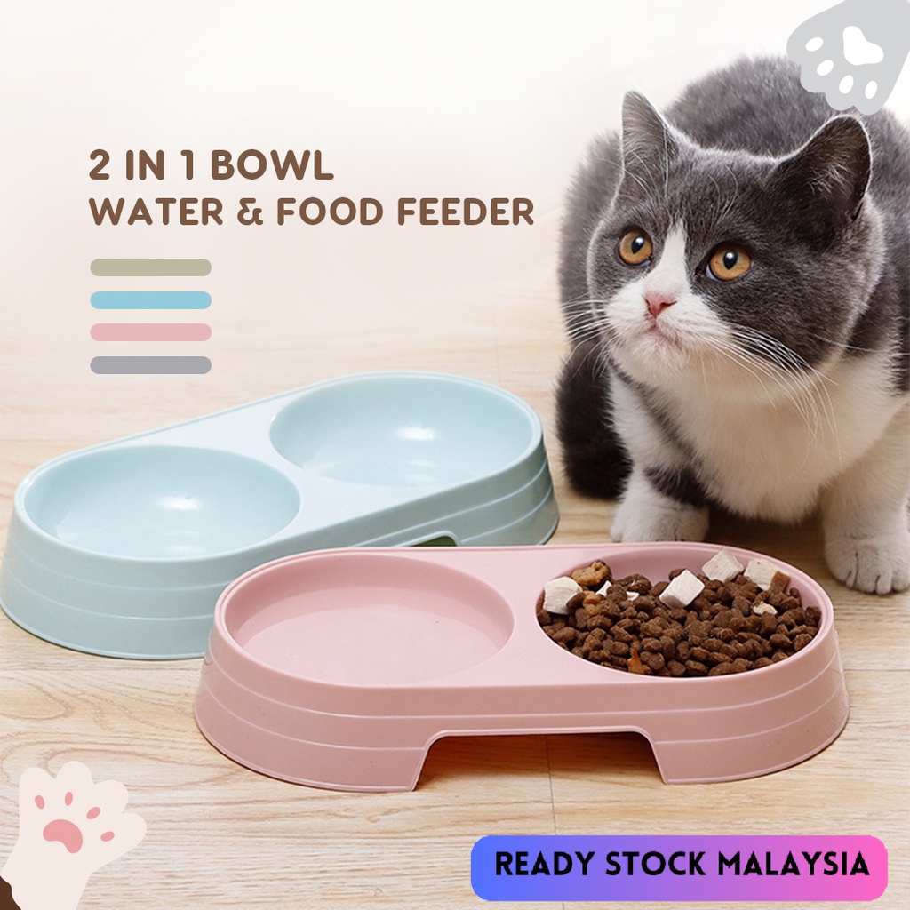 Pet Supplies Bowl 2in1 Double Cat Dog Bowls for Pet Food Water Feeder