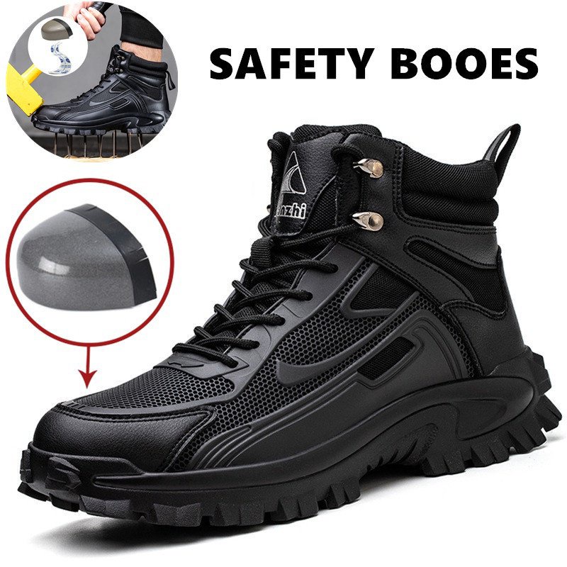 Hightop Safety Boots Steel Toetoe Military Boots Construction Site Safety Shoes Lightweight